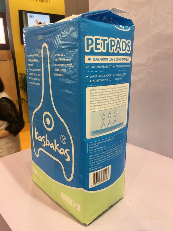 Kasbakas pet pads pack back panel with setup instructions